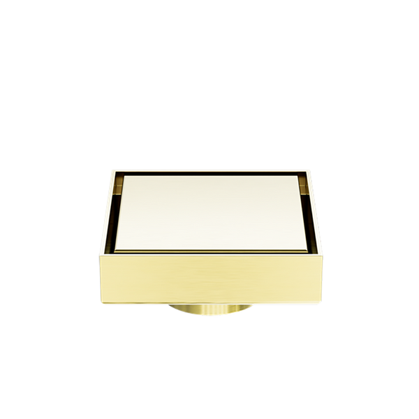 Tile Insert Floor Waste 100mm Outlet Brushed Gold
