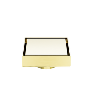 Tile Insert Floor Waste 100mm Outlet Brushed Gold - Brushed Gold