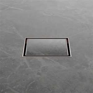 100mm Square Tile Insert Floor Waste 50mm Outlet Brushed Bronze - Brushed Bronze