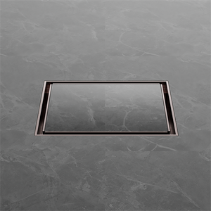 130mm Square Tile Insert Floor Waste 100mm Outlet Brushed Bronze - Brushed Bronze