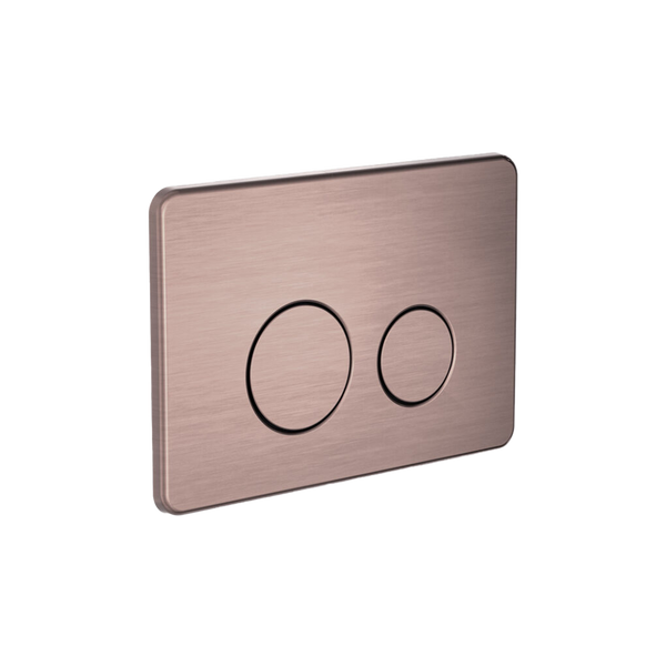 In Wall Toilet Push Plate Brushed Bronze