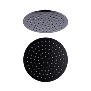 Round Shower Head 200mm Matte Black - Matte Black