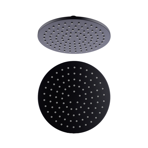Round Shower Head 200mm Matte Black