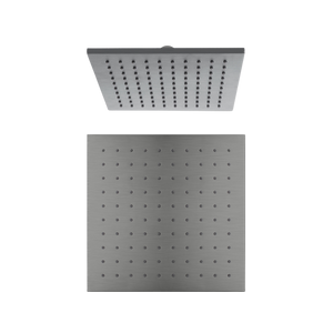 Square Shower Head 250mm Brushed Gunmetal - Brushed Gunmetal