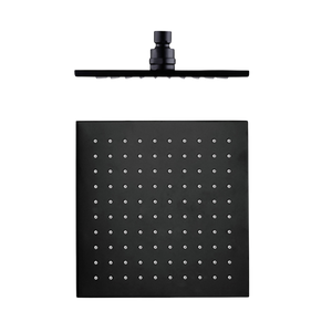 Square Shower Head 250mm Matte Black - Matte Black