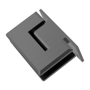 90 Degree Glass to Wall Shower Hinge 10MM Glass Brushed Gunmetal - Brushed Gunmetal