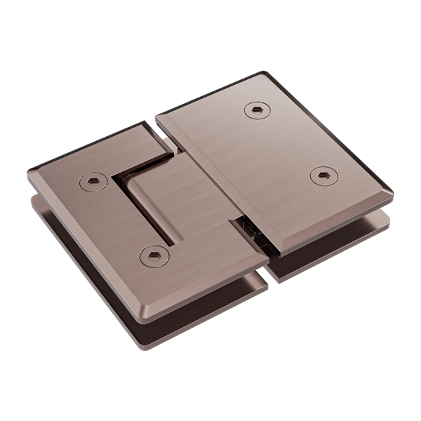 180 Degree Glass To Glass Shower Hinge 10mm Glass Brushed Bronze
