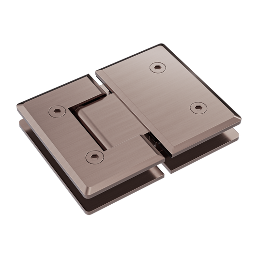 180 Degree Glass To Glass Shower Hinge 10mm Glass Brushed Bronze