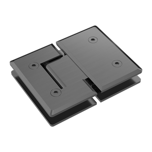 180 Degree Glass to Glass Shower Hinge 10mm Glass Brushed Gunmetal - Brushed Gunmetal