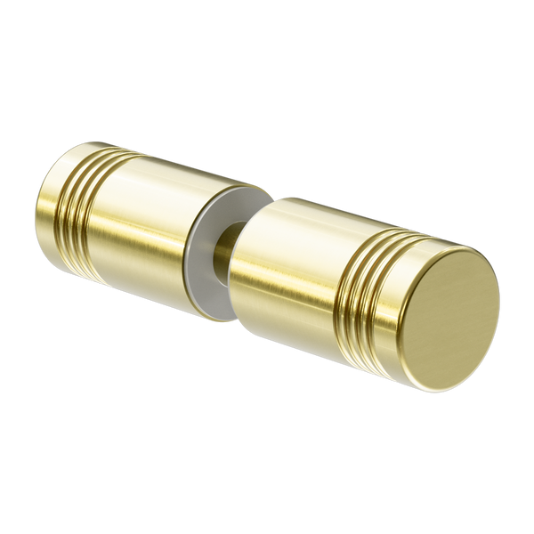 Round Shower Knob Brushed Gold