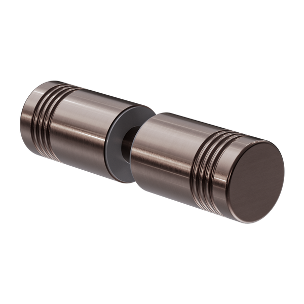Round Shower Knob Brushed Bronze