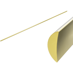 Half Round Water Seal Rail 750mm Brushed Gold - Brushed Gold