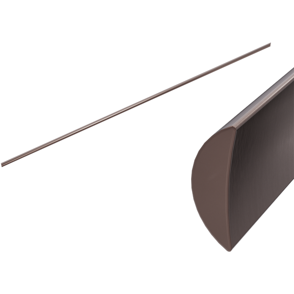 Half Round Water Seal Rail 750mm Brushed Bronze