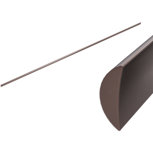 Half Round Water Seal Rail 750mm Brushed Bronze - Brushed Bronze