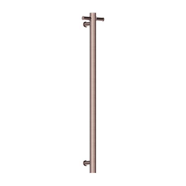 Heated Vertical Towel Rail Brushed Bronze