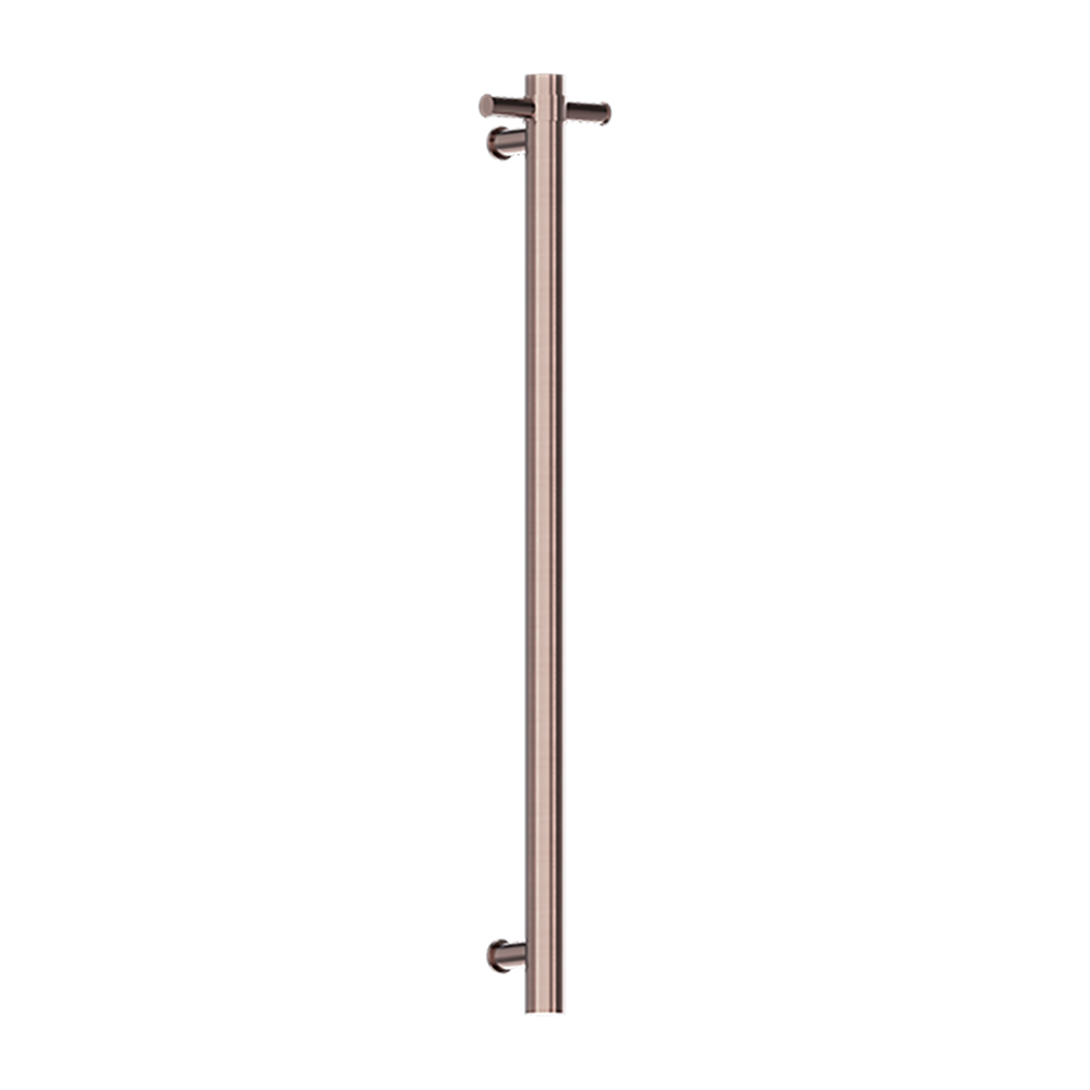Heated Vertical Towel Rail Brushed Bronze