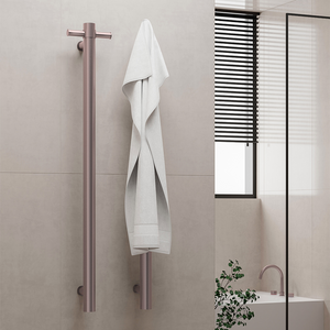 Heated Vertical Towel Rail Brushed Bronze - Brushed Bronze