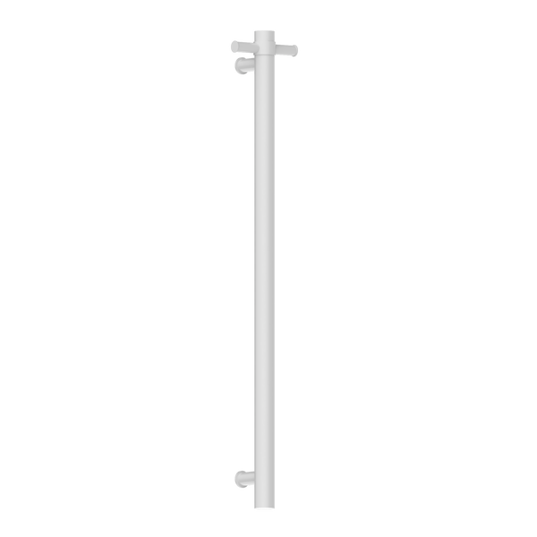Heated Vertical Towel Rail Matte White