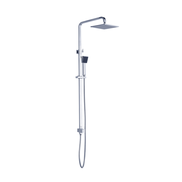Square Twin Shower Bottom Inlet Chrome