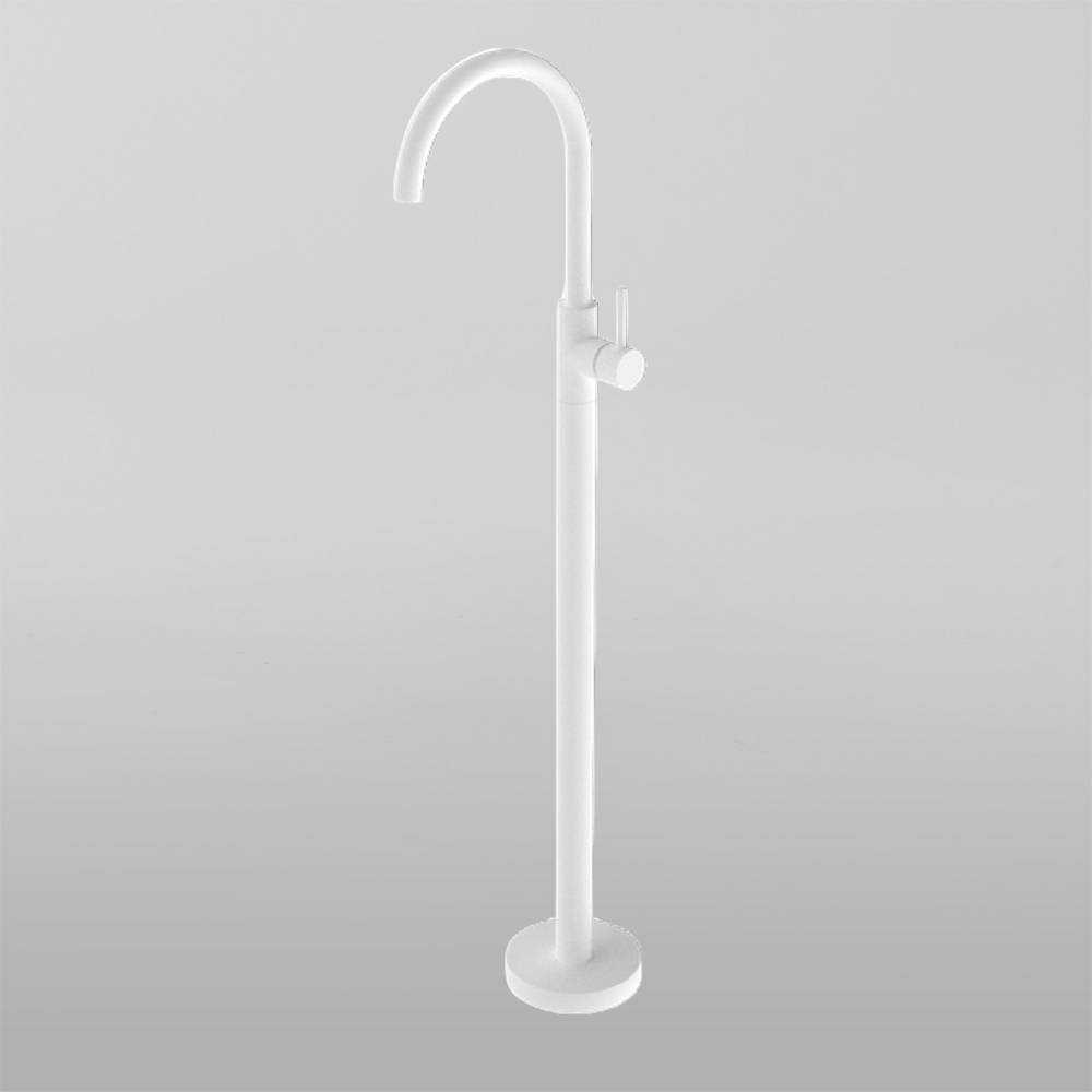 Mecca Freestanding Bath Mixer Matte White