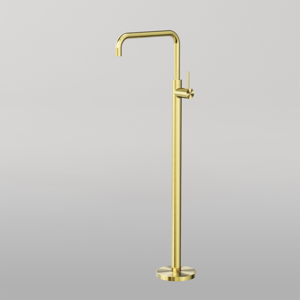 Mecca Freestanding Bath Mixer Square Shape Brushed Gold