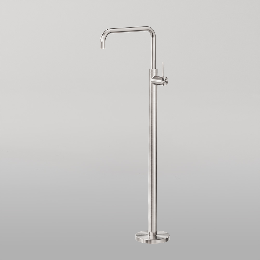 Mecca Freestanding Bath Mixer Square Shape Brushed Nickel