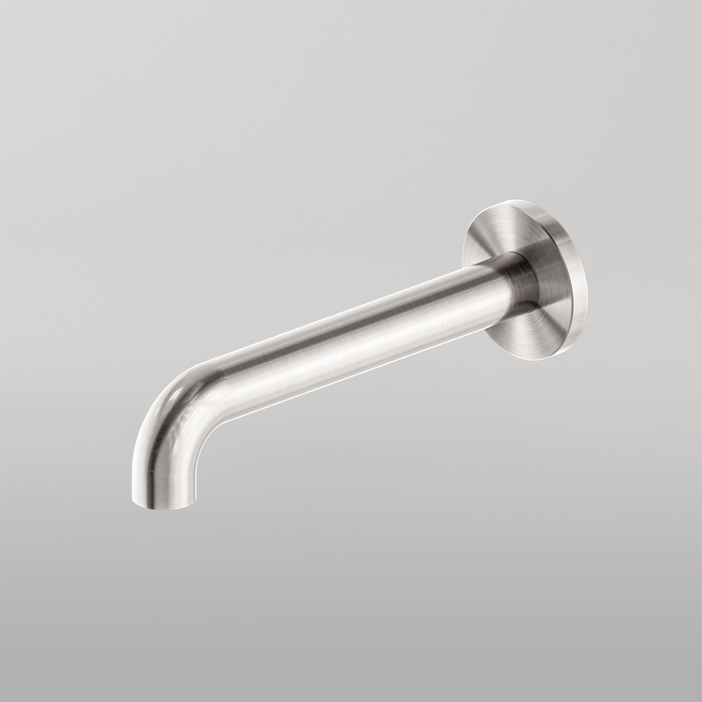 Mecca Basin/Bath Spout Only 185mm Brushed Nickel