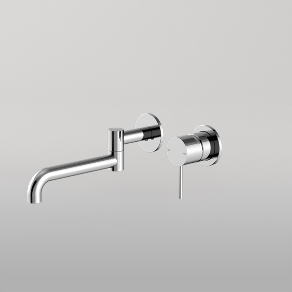 Mecca Wall Basin/Bath Mixer Swivel Spout 225mm Chrome