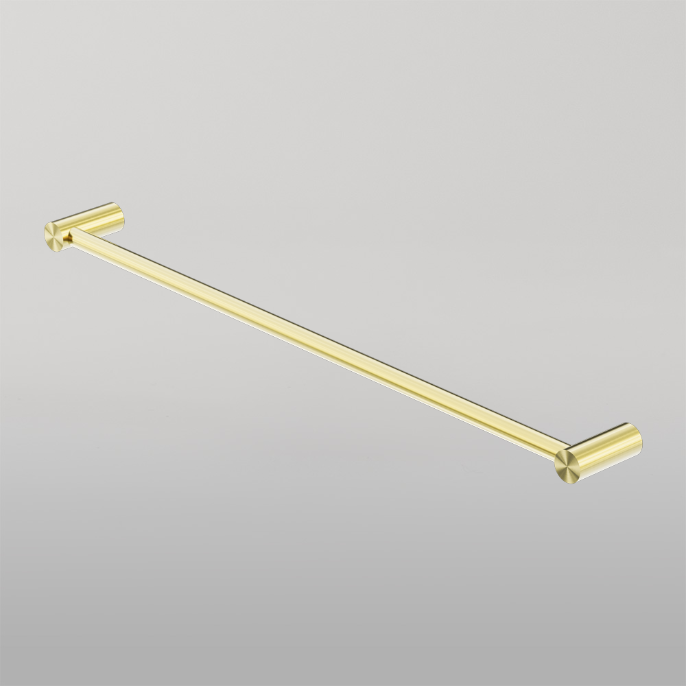 New Mecca Single Towel Rail 800mm Brushed Gold