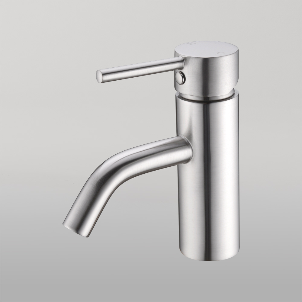 Dolce Basin Mixer Stylish Spout Brushed Nickel