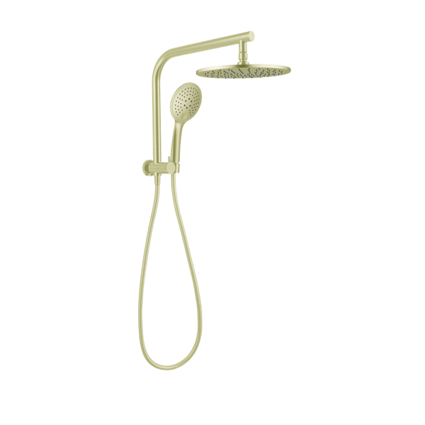Mecca 2 In 1 Twin Shower Brushed Gold