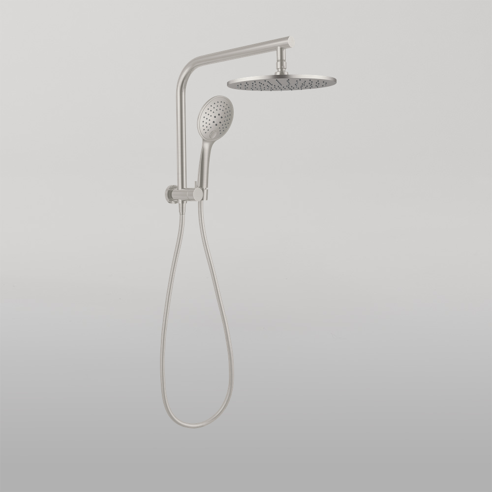 Mecca 2 In 1 Twin Shower Brushed Nickel