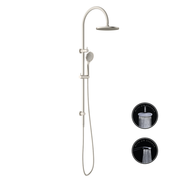 Opal Twin Shower With Air Shower Brushed Nickel