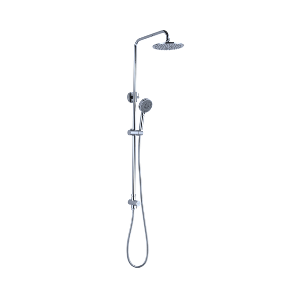 Dolce Round Twin Shower Bottom Inlet Chrome