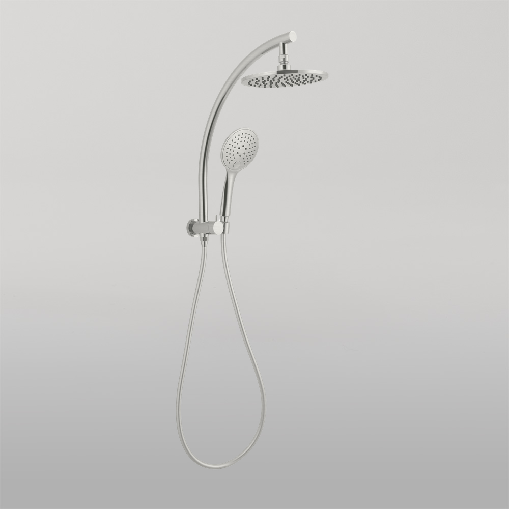 Dolce 2 In 1 Twin Shower Brushed Nickel