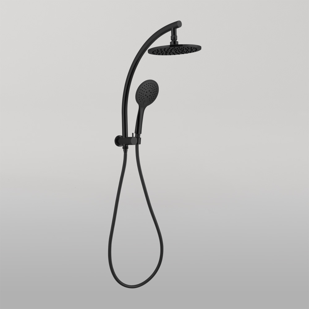 Dolce 2 In 1 Twin Shower Matte Black
