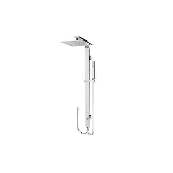 Astra Rain Square Twin Shower Double Hose Chrome