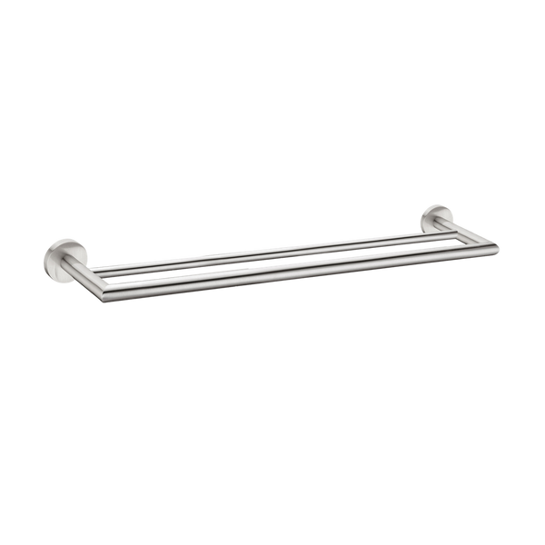 Dolce Double Towel Rail 700mm Brushed Nickel