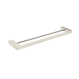 Celia Double Towel Rail 800mm Brushed Nickel - Brushed Nickel