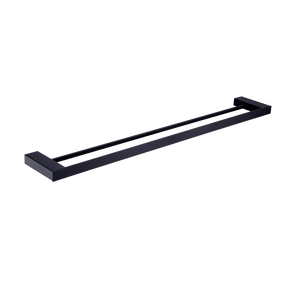 Celia Double Towel Rail 800mm Matte Black - Matte Black