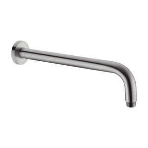 Round Shower Arm 500mm Length Gun Metal - Brushed Gunmetal