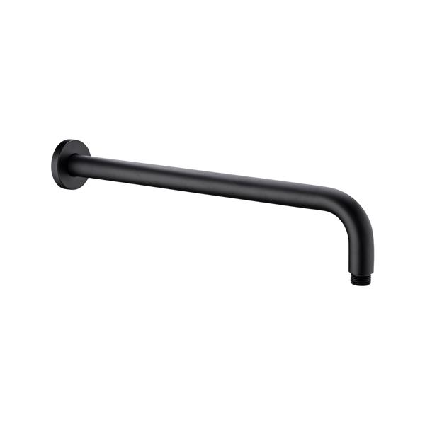 Round Shower Arm 500mm Length Matte Black