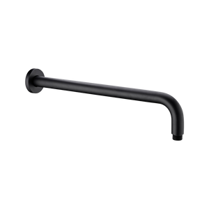 Round Shower Arm 500mm Length Matte Black - Matte Black