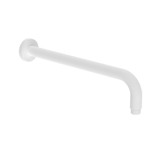 Round Shower Arm 330mm Length Matte White - Matte White