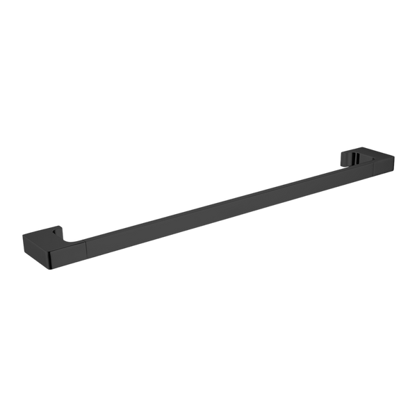 Pearl Single Towel Rail 800mm Matte Black