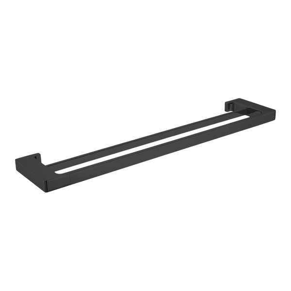 Pearl Double Towel Rail 800mm Matte Black