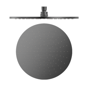 300mm Round Shower Head Gun Metal - Brushed Gunmetal