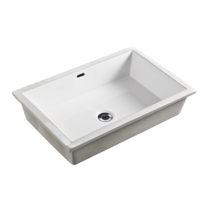 Oslo Undermount Rectangle Basin White - White