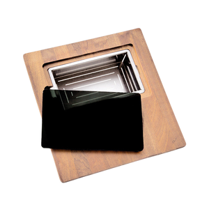 Professional Series Chopping Board With Stainless Steel Bowl And Colander Bamboo - Bamboo