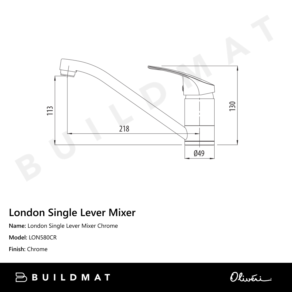 London Single Lever Mixer Chrome